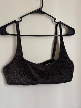 Black sparkly bikini top